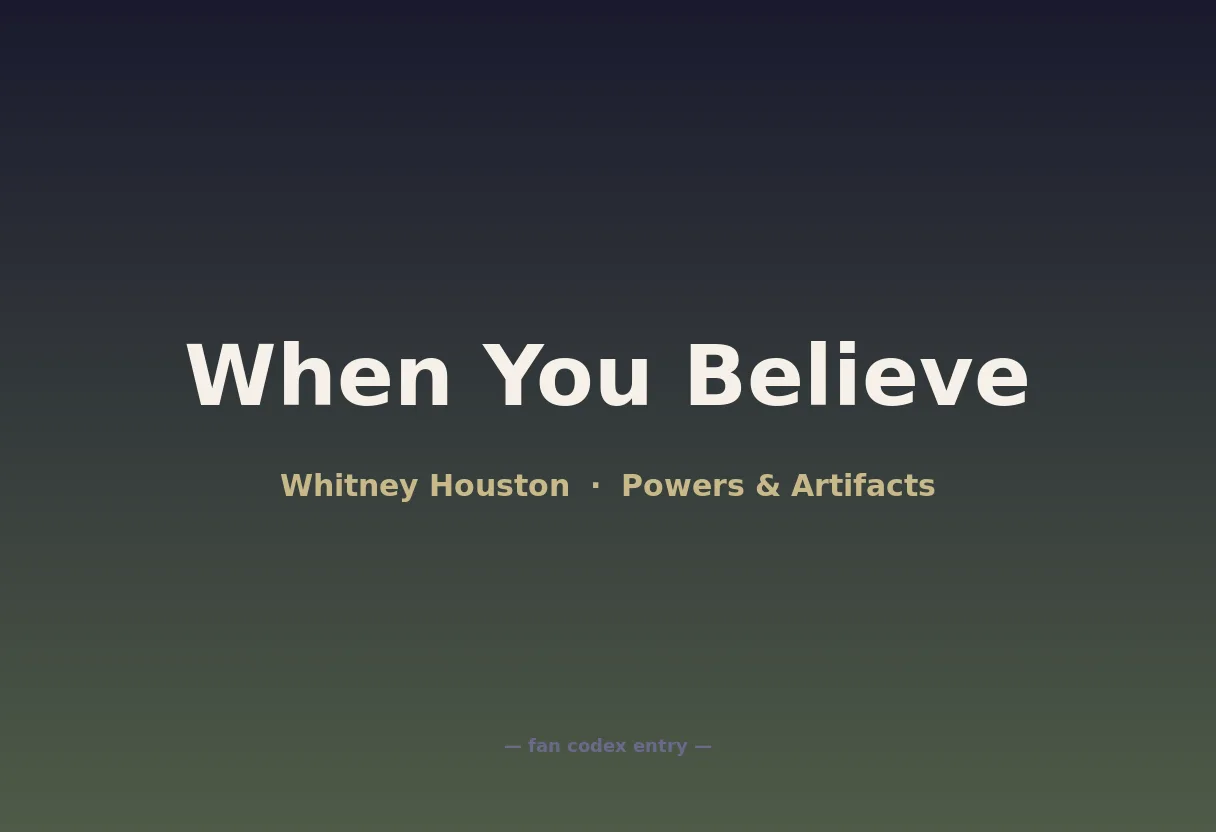 When You Believe